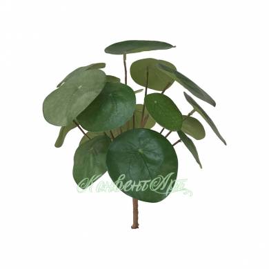 Пилея (Pilea) искусственный куст 25Н зеленая (17 листьев)