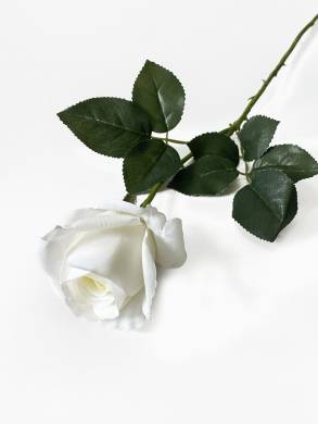 Роза КАРОЛИНА белая искусственная  D7 Н65 см
