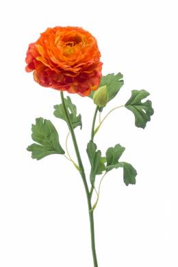Ранункулюс (Лютик) искусственный цветок оранжевый, D10 H53 см