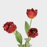 Искусственные тюльпаны real-touch красные 3 шт Н62 см