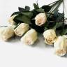 Розы кремовые Джой в бутоне, в наборе 7 шт. искусственные цветы для декора Н68 см  