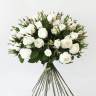 Роза искуственная кустовая х3 Пегги 60 см, белая