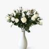 Роза искуственная кустовая х3 Пегги 60 см, белая