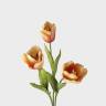 Искусственные тюльпаны real-touch желто-оранжевые 3 шт Н65 см