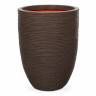 Кашпо CAPI Nature Vase Elegant Low Rib 40Dx56H Коричневый