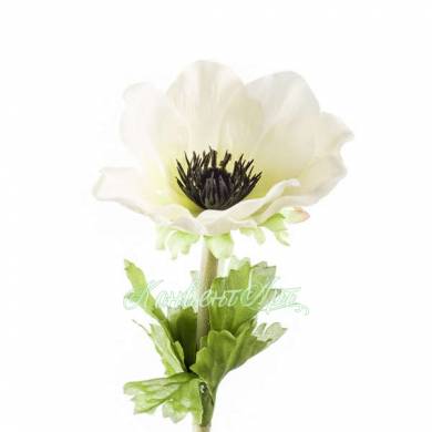 Анемона искусственный цветок 10Dx47H кремовый