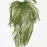 Пальма Хамедорея ветка с листьями ампельная искусственная 9 веток зелёная Н85 см