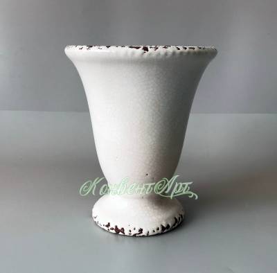 Кашпо (керамика) D20хН20 см белый