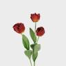 Искусственный букет из 3-x красных тюльпанов Н62 см