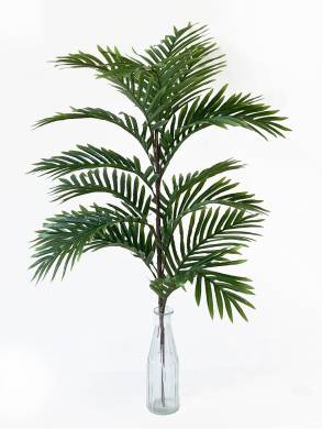 Пальма Хамедорея ветка большая искусственная 15 листов Н90см