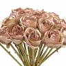 Роза "Ретро романс" искусственный цветок 58H шампань (бутон)