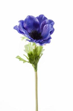 Анемона искусственный цветок 10Dx47Н темно-голубой